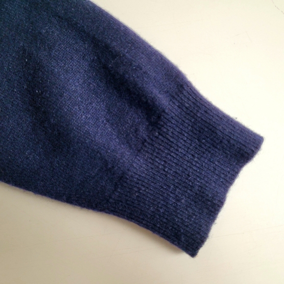 Uniqlo 100% Cashmere Button Up Cardigan Blue Mens Small - Picture 6 of 7